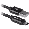 Дата кабель USB 2.0 AM to USB-C 1.0m PRO Black Defender (87814) - Image 1