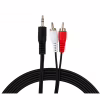 Кабель мультимедийный 3.5mm M to 2xRCA M 5.0m Vinga (VCPDCJ35MRCA25BK) - Image 1
