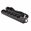 Мережевий фільтр живлення Patron 10 m3*1mm2 (SP-10610) 6 розеток BLACK (EXT-PN-SP-10610) - Image 1
