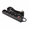 Сетевой фильтр питания Patron 5.0 m, 3*1.5mm2 (SP-1655) 5 розеток BLACK (EXT-PN-SP-1655) - Image 1