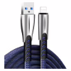 Дата кабель USB 2.0 AM to Lightning 1.0m zinc alloy blue ColorWay (CW-CBUL010-BL) - Image 1