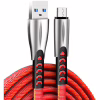 Дата кабель USB 2.0 AM to Micro 5P 1.0m zinc alloy red ColorWay (CW-CBUM011-RD) - Image 1