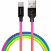 Дата кабель USB 2.0 AM to USB-C 1.0m multicolor ColorWay (CW-CBUC018-MC) - Image 1