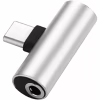 Переходник Type-C to Jack 3.5 мм 1.0m 2in1 XoKo (AC-205-SLV) - Image 1