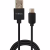 Дата кабель USB 2.0 AM to USB-C 1.0m 3A 18W PVC black Vinga (VCPUSBTC3ABK) - Image 1