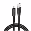 Дата кабель USB 2.0 AM to Lightning 1.0m zinc alloy + led black ColorWay (CW-CBUL035-BK) - Image 1