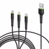Дата кабель USB 2.0 AM to Lightning + Micro 5P + USB-C 1.4m CBFLEXU1 bl Intaleo (1283126487521) - Image 1