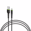 Дата кабель USB 2.0 AM to Micro 5P 0.2m CBFLEXM0 black Intaleo (1283126487422) - Image 1