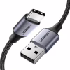 Дата кабель USB 2.0 AM to USB-C 2.0m US288 Aluminum Braid Black Ugreen (60128) - Image 1