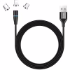 Дата кабель USB 2.0 AM to Lightning + Micro 5P + USB-C 1.0m Magnetic ColorWay (CW-CBUU038-BK) - Image 1
