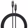 Дата кабель USB-C to USB-C 1.0m 100W E-Mark Chip Nylon Vinga (VCPCTC100BK) - Image 1