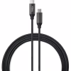 Дата кабель USB-C to USB-C 1.0m 100W E-Mark Chip Nylon Vinga (VCPCTC100BK) - Image 1