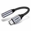 Переходник USB-C to 3.5mm F 0.10m AV142 (Gray) Ugreen (30632) - Image 1