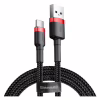 Дата кабель USB 2.0 AM to USB-C 3.0m 2A red-black Baseus (CATKLF-U91) - Image 1