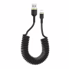Дата кабель USB 2.0 AM to Lightning 1.0m spiral black ColorWay (CW-CBUL051-BK) - Image 1