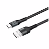 Дата кабель USB 2.0 AM to USB-C 1.0m nylon black ColorWay (CW-CBUC045-BK) - Image 1