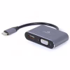 Перехідник USB-C to HDMI/VGA, 4К 30Hz Cablexpert (A-USB3C-HDMIVGA-01) - Image 1