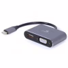Переходник USB-C to HDMI/VGA, 4К 30Hz Cablexpert (A-USB3C-HDMIVGA-01) - Image 1