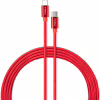 Дата кабель USB-C to USB-C 1.0m 60W Nylon Red Vinga (VCDCCCM531) - Image 1