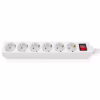Мережевий фільтр живлення REAL-EL RS-6 Protect M 1.8m, white (EL122300031) - Image 1