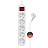 Мережевий фільтр живлення ColorWay CW-PSEA53W, 5 розеток/ 3M white (CW-PSEA53W) - Image 1