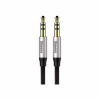 Кабель мультимедийный 3.5mm M to 3.5mm M 1.5m silver-black Baseus (CAM30-CS1) - Image 1