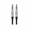 Кабель мультимедийный 3.5mm M to 3.5mm M 1.5m silver-black Baseus (CAM30-CS1) - Image 1