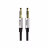 Кабель мультимедійний 3.5mm M to 3.5mm M 1.0m silver-black Baseus (CAM30-BS1) - Image 1