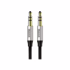Кабель мультимедійний 3.5mm M to 3.5mm M 1.0m silver-black Baseus (CAM30-BS1) - Image 1