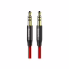 Кабель мультимедийный 3.5mm M to 3.5mm M 1.0m red-black Baseus (CAM30-B91) - Image 1
