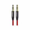 Кабель мультимедийный 3.5mm M to 3.5mm M 1.0m red-black Baseus (CAM30-B91) - Image 1