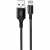 Дата кабель USB 2.0 AM to Lightning 1.0m NB143 Braided Black XO (XO-NB143i1-BK) - Image 1