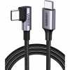Дата кабель USB-C to USB-C 3.0m 60W US255 90-degree Angle Black Ugreen (80714) - Image 1