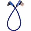 Дата кабель USB 2.0 AM to USB-C 0.25m 90° corner blue Dengos (NTK-TC-UG-SHRT-SET-BLUE) - Image 1