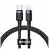 Дата кабель USB-C to Lightning 1.0m 18W 2.1A Cafule Black-Grey Baseus (CATLKLF-G1) - Image 1