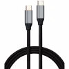 Дата кабель USB-C to USB-C 1.5m USB3.2 Gen2 100W 10GBps Nylon Vinga (VCPDCU3215) - Image 1