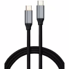 Дата кабель USB-C to USB-C 1.5m USB3.2 Gen2 100W 10GBps Nylon Vinga (VCPDCU3215) - Image 1