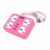 Мережевий фільтр живлення Voltronic TВ-Т15, 4роз, 3*USB Pink (ТВ-Т15-Pink) - Image 1