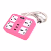 Сетевой фильтр питания Voltronic TВ-Т15, 4роз, 3*USB Pink (ТВ-Т15-Pink) - Image 1