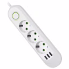 Мережевий фільтр живлення Voltronic F03U, 3роз EU, 3*USB White (F03U-White) - Image 1