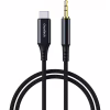 Кабель мультимедійний USB-C to 3.5mm M 1.0m black Choetech (AUX006) - Image 1