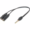Перехідник Jack 3.5mm M 4pin to 2 Jack 3.5mm F (Audio+MIC) Headset Jack Defender (63012) - Image 1
