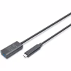 Дата кабель USB 3.2 AF to USB-C 5.0m Gen2 Active 10G Digitus (DA-73113) - Image 1