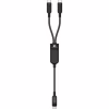 Дата кабель USB-C to 2xUSB-C 0.8m 100W Acefast (6974316280149) - Image 1