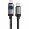 Дата кабель USB-C to USB-C 1.2m 60W digital display C15-03 Black Acefast (6974316283720) - Image 1