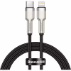 Дата кабель USB-C to Lightning 1.0m Cafule Metal PD 20W black Baseus (CATLJK-A01) - Image 1