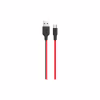 Дата кабель USB 2.0 AM to USB-C 1.0m 2A silicone X21 black+red HOCO (6957531071419) - Image 1