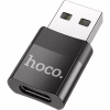 Перехідник UA17 USB M to USB-C F USB2.0 Black HOCO (6931474762009) - Image 1