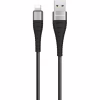 Дата кабель USB 2.0 AM to Lightning 1.0m 2.4A nylon BX32 black BOROFONE (6931474710413) - Image 1