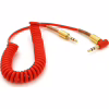 Кабель мультимедійний 3.5mm M to 3.5mm M 1.5m 90° corner red Voltronic (YT-AUXSGJ(M)/(M)-1.5-R) - Image 1
